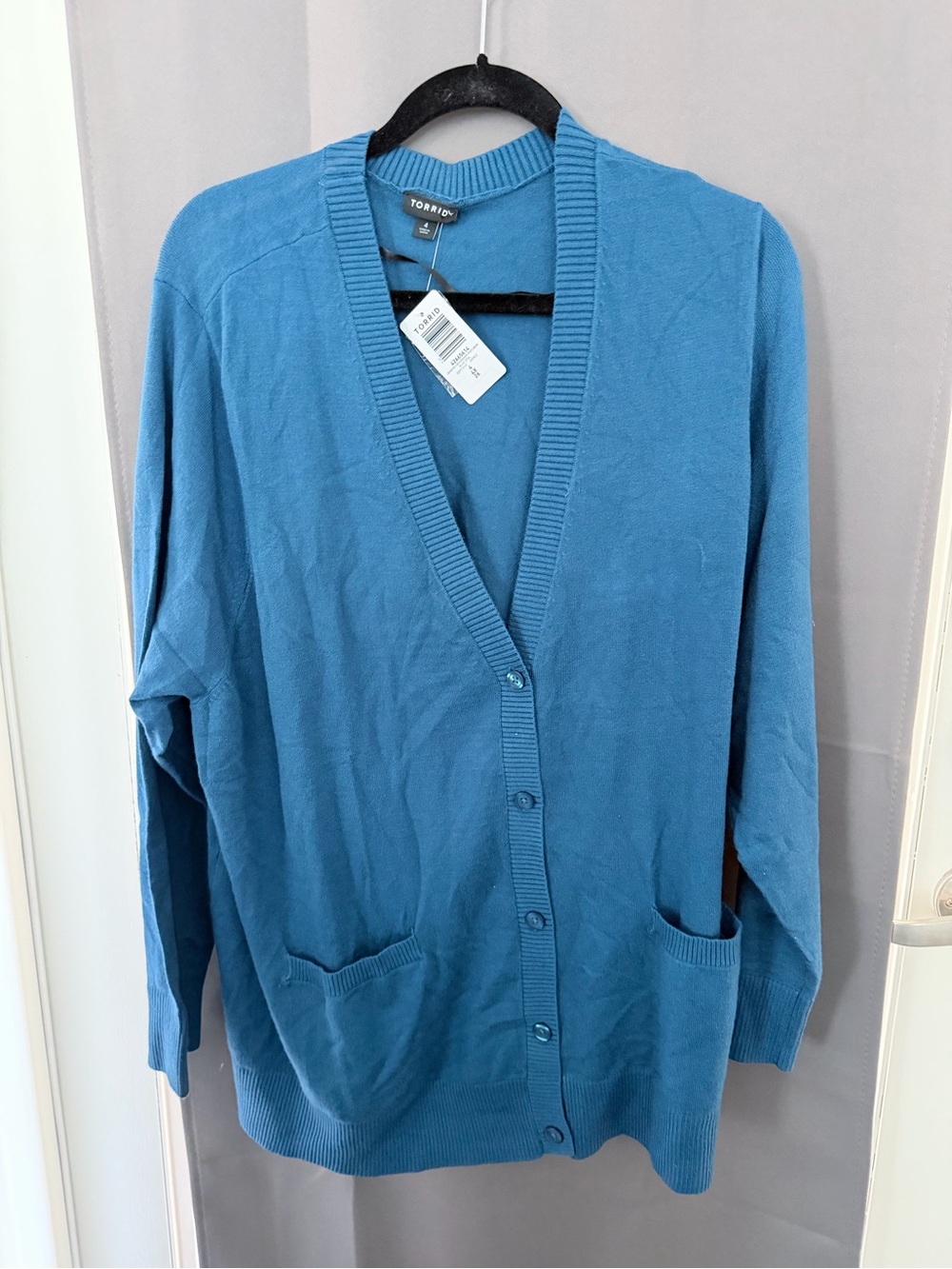 torrid Teal-Blue Button Cardigan